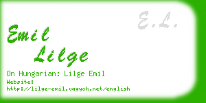 emil lilge business card